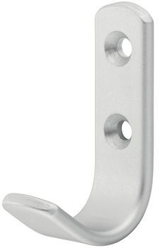 Coat Hook Matt Silver Anodized Aluminum