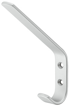 Coat Hook, Matte Silver Hook,