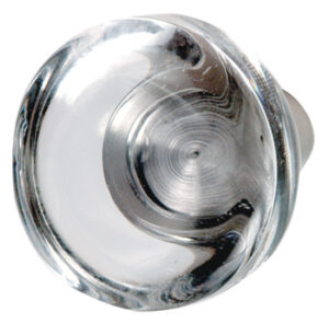 Glass Knob, Stainless Steel Knob