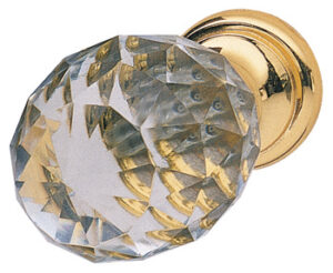 Clear Crystal & Zinc Knob